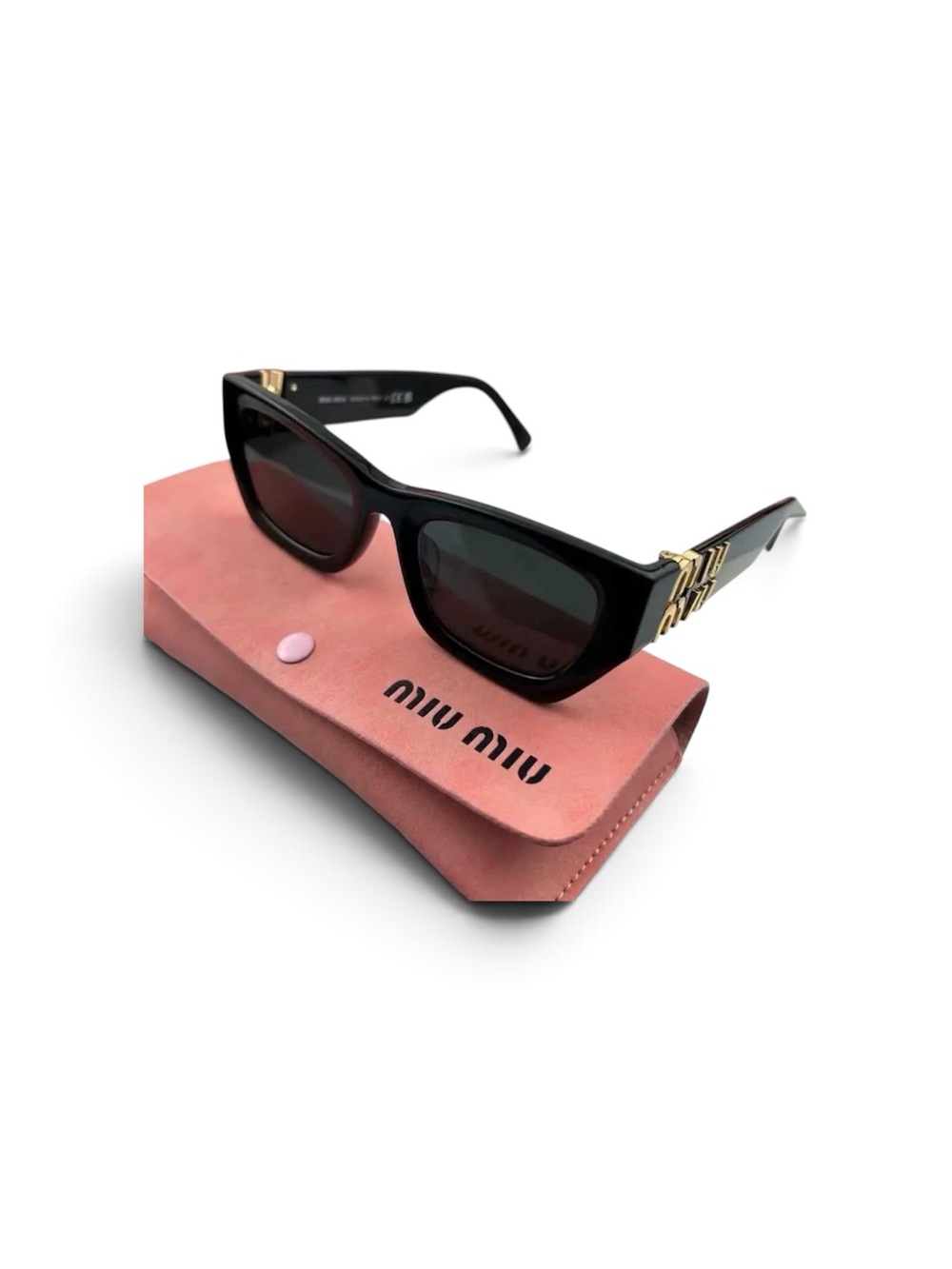 Miu Miu Black Sunglasses with Gold Temple Hardware ( NO BOX)